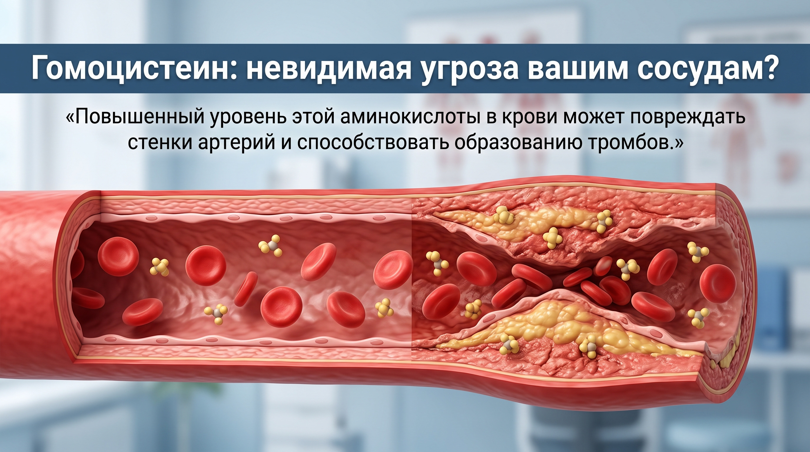 Гомоцистеин: невидимая угроза вашим сосудам?