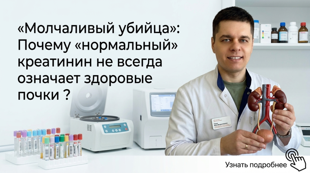"Молчаливый убийца": Почему "нормальный" креатин не всегда означает здоровые почки