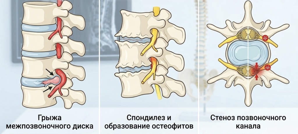 Причины боли в спине