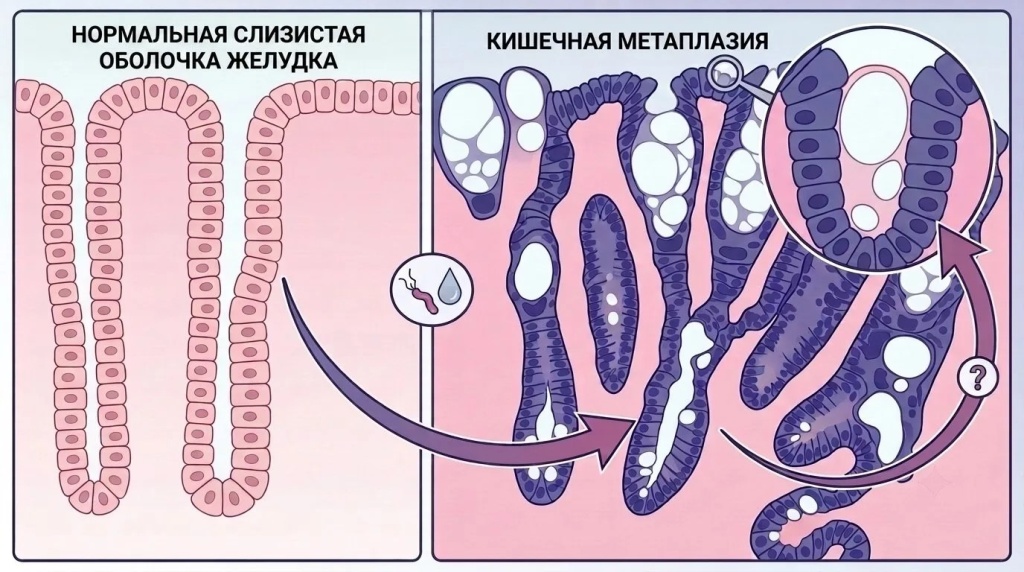 Что такое кишечная метаплазия в результатах биопсии